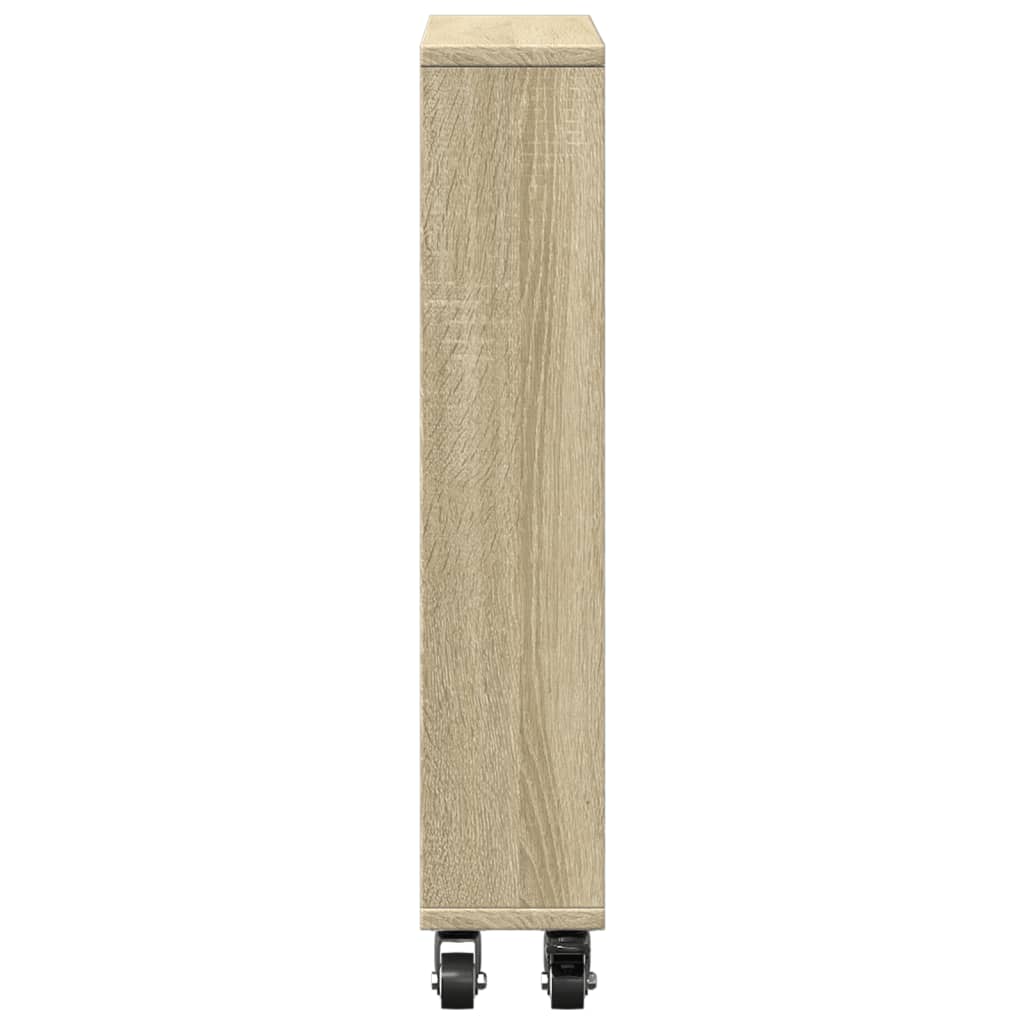 Uska kolica za odlaganje Sonoma hrast 48x13x68 cm Konstruirano drvo