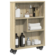 Uska kolica za odlaganje Sonoma hrast 48x13x68 cm Konstruirano drvo