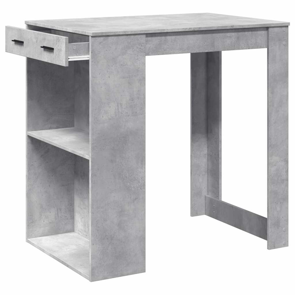Barski stol boja betona 102x70x103,5 cm konstruirano drvo