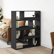 Regal za knjige crni 100 x 33 x 125,5 cm od konstruiranog drva