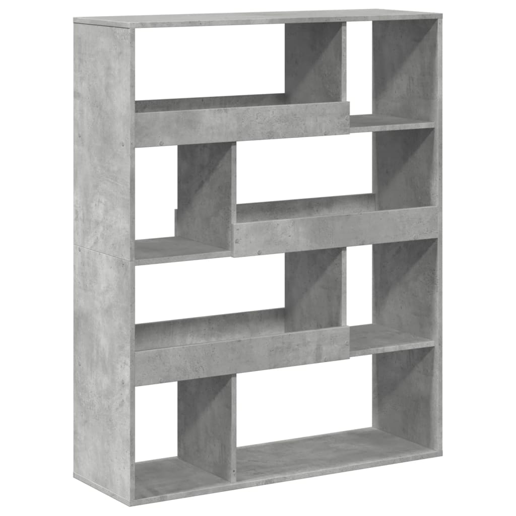 Regal za knjige boja betona 100x33x125,5 cm konstruirano drvo