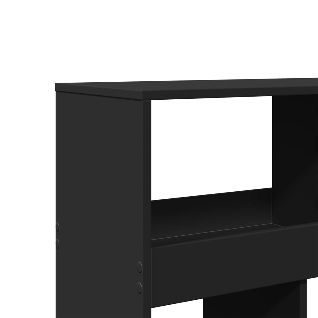 Regal za knjige crni 100 x 33 x 125,5 cm od konstruiranog drva