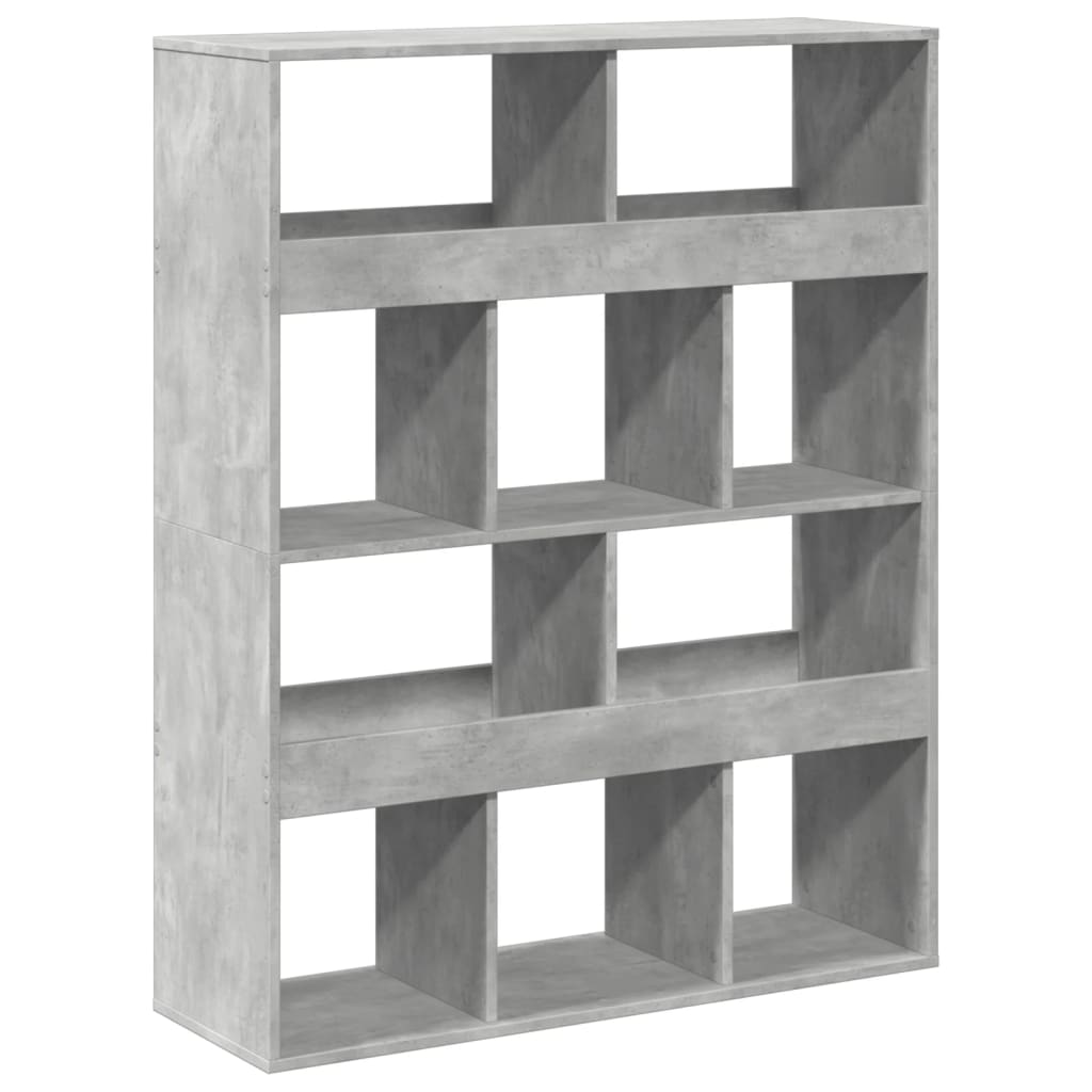 Regal za knjige boja betona 100x33x125,5 cm konstruirano drvo