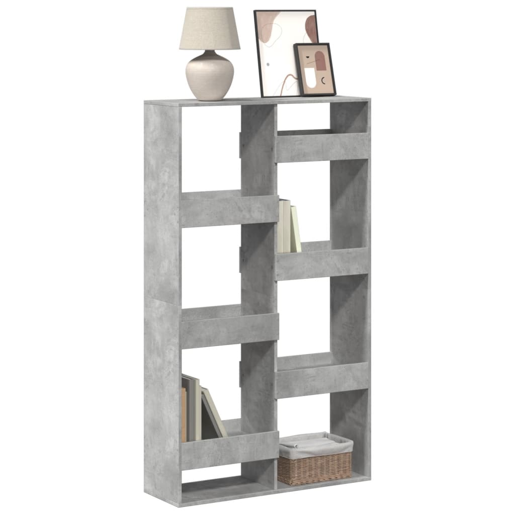Regal za knjige boja betona 100x33x175 cm konstruirano drvo