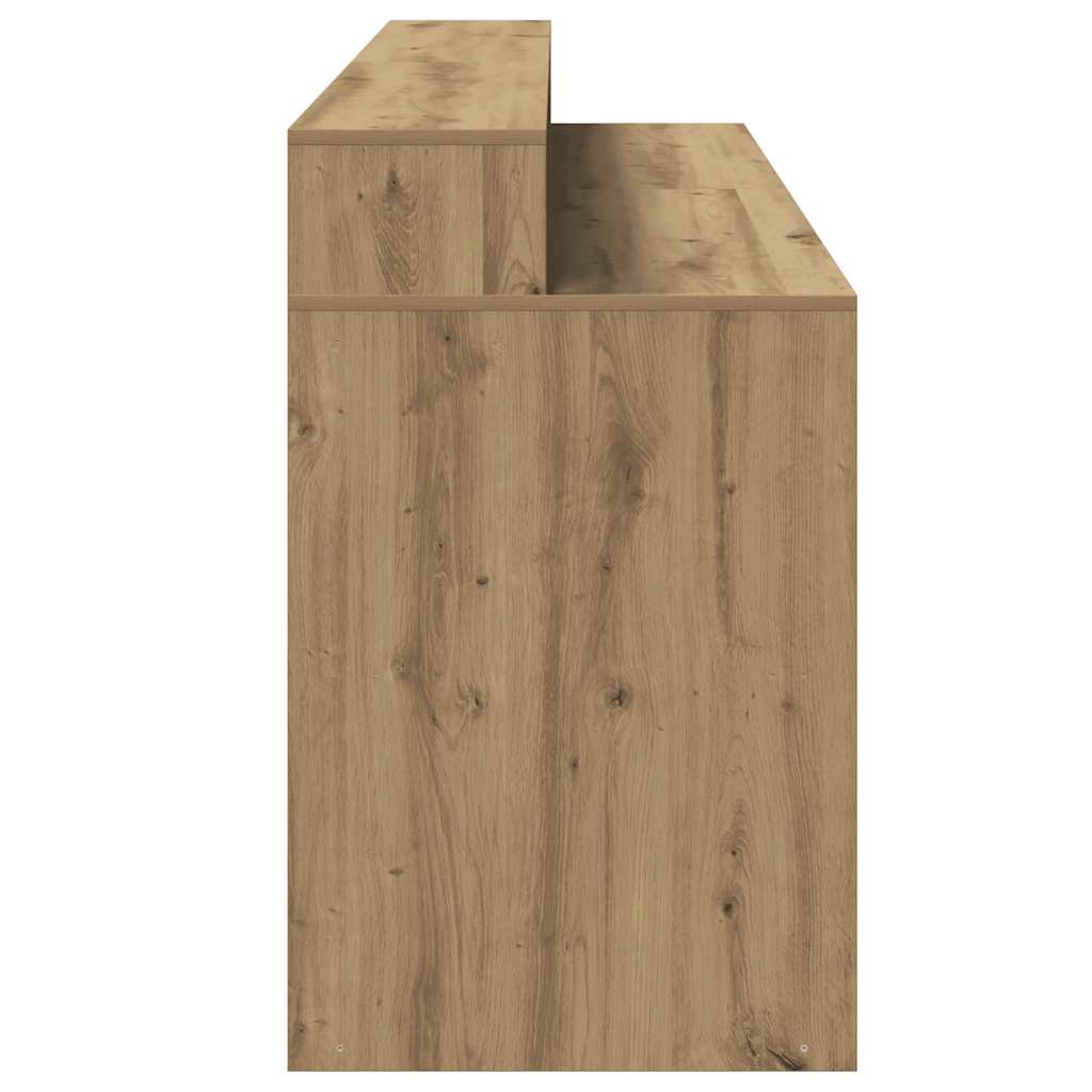 Radni stol s LED svjetlima 200x55x91 cm konstruirano drvo