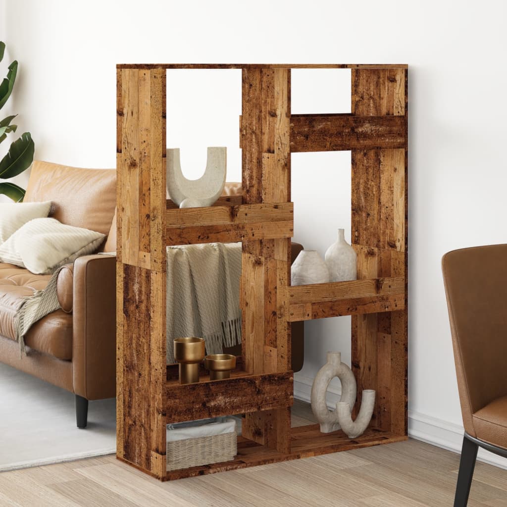 Sobna pregrada boja drva 100 x 33 x 135 cm konstruirano drvo