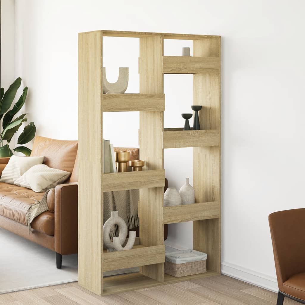 Sobna pregrada boja hrasta 100 x 33 x 175 cm konstruirano drvo