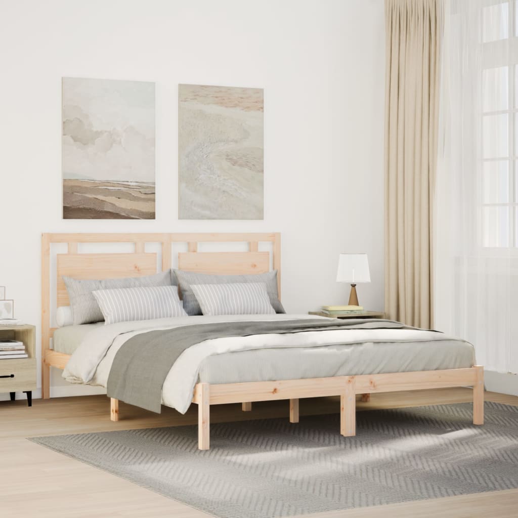 Dugi okvir kreveta bez madraca 160 x 210 cm masivno drvo