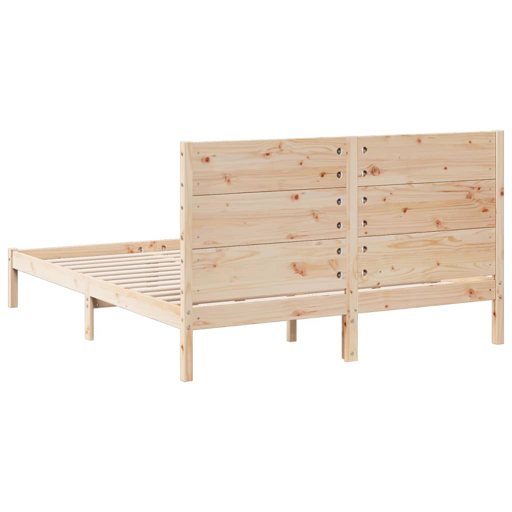 Dugi okvir kreveta bez madraca 160 x 220 cm masivno drvo