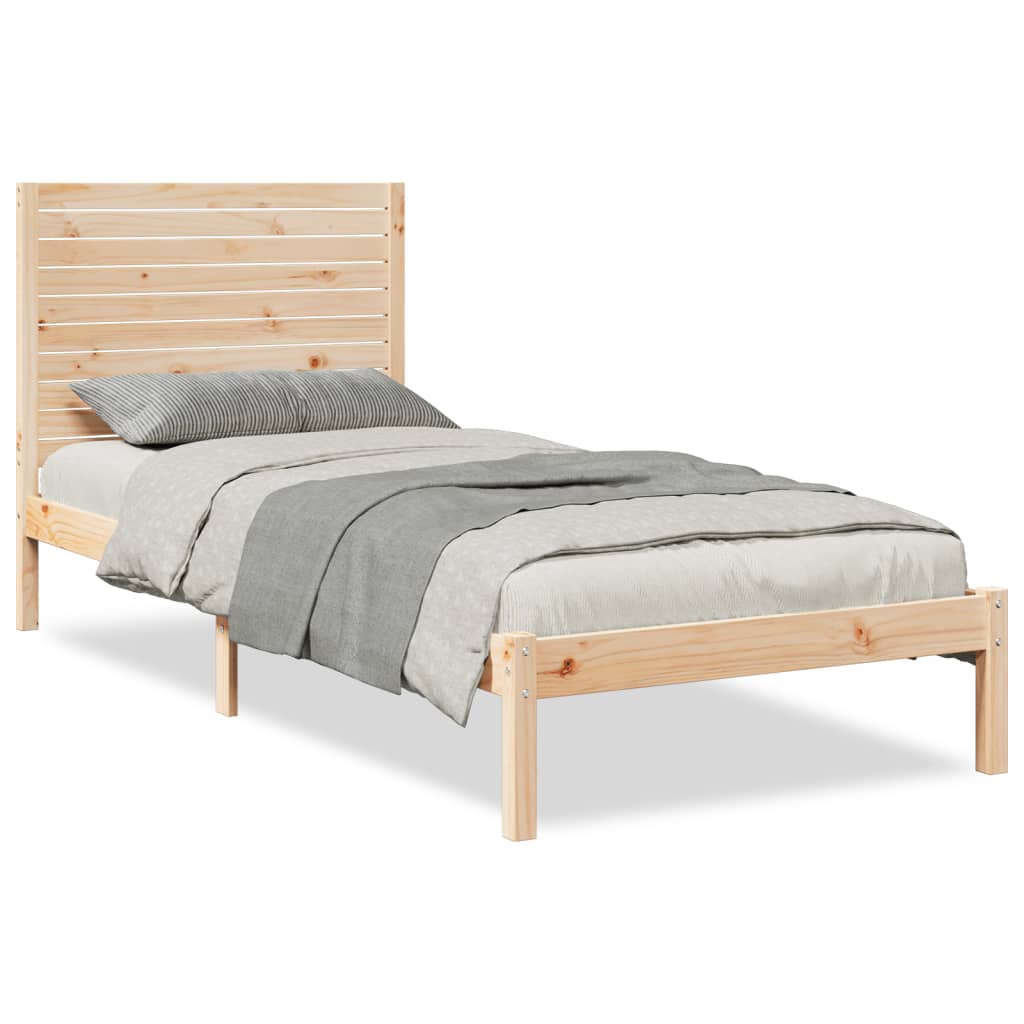 Dugi okvir kreveta bez madraca bijeli 100 x 210 cm masivno drvo
