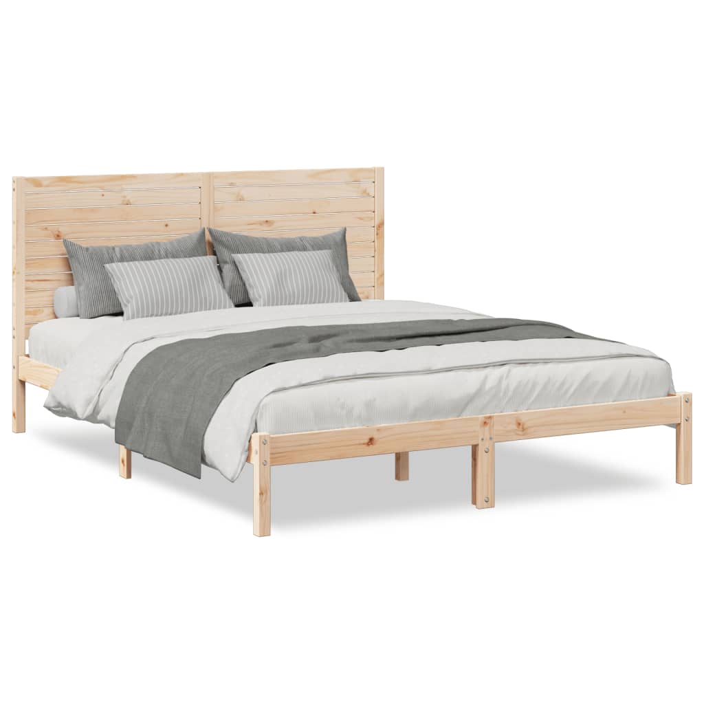 Dugi okvir kreveta bez madraca 140 x 210 cm masivno drvo