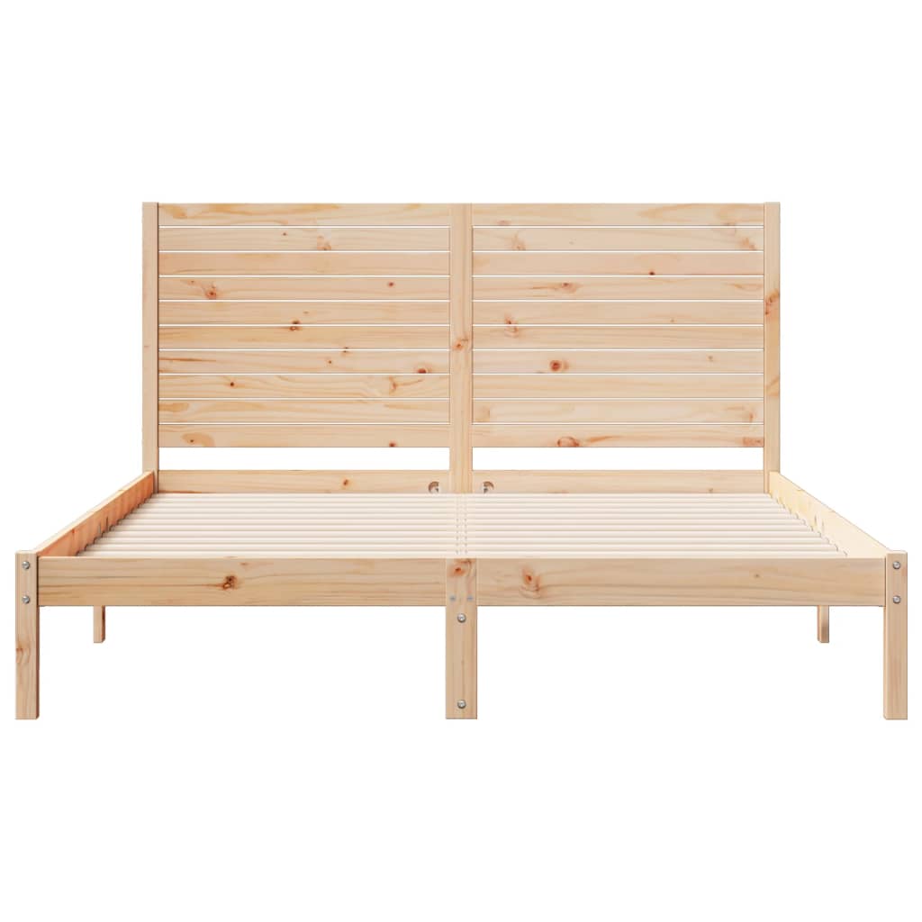 Dugi okvir kreveta bez madraca 140 x 210 cm masivno drvo