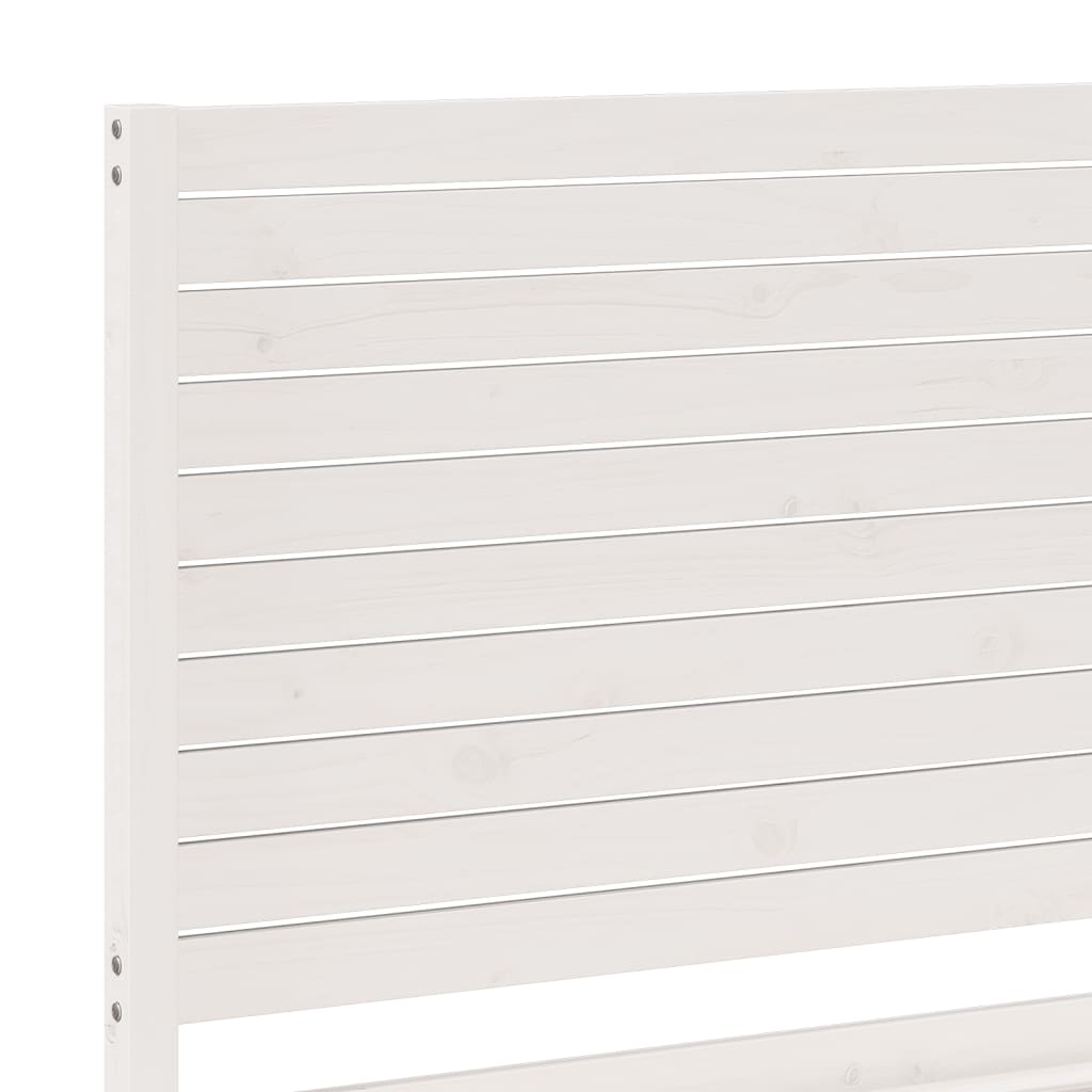 Dugi okvir kreveta bez madraca bijeli 160 x 210 cm masivno drvo