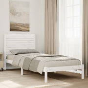 Dugi okvir kreveta bez madraca bijeli 90 x 220 cm masivno drvo