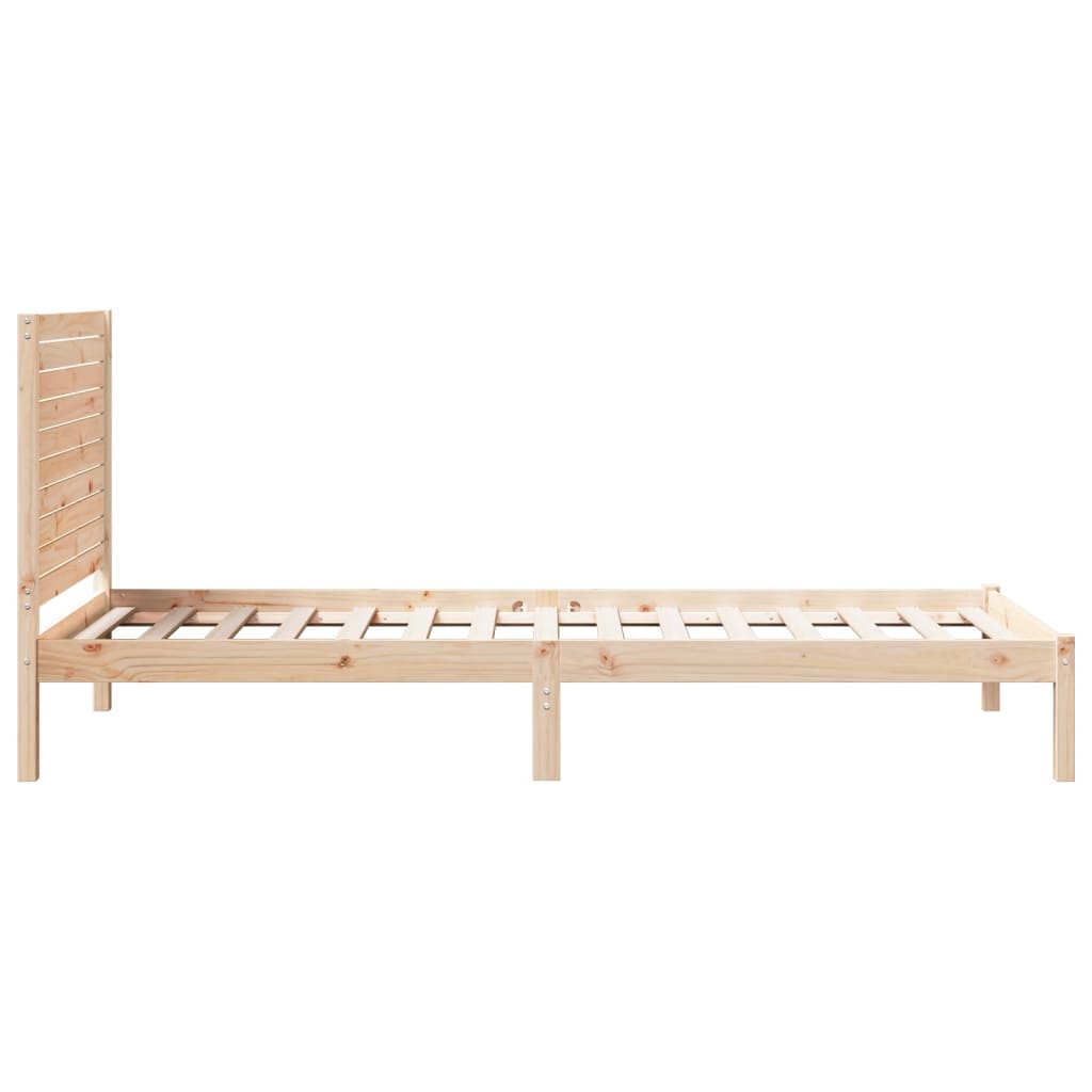 Dugi okvir kreveta bez madraca bijeli 100 x 220 cm masivno drvo