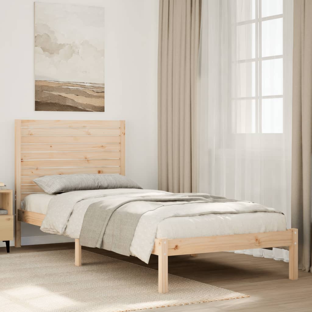 Dugi okvir kreveta bez madraca bijeli 100 x 220 cm masivno drvo