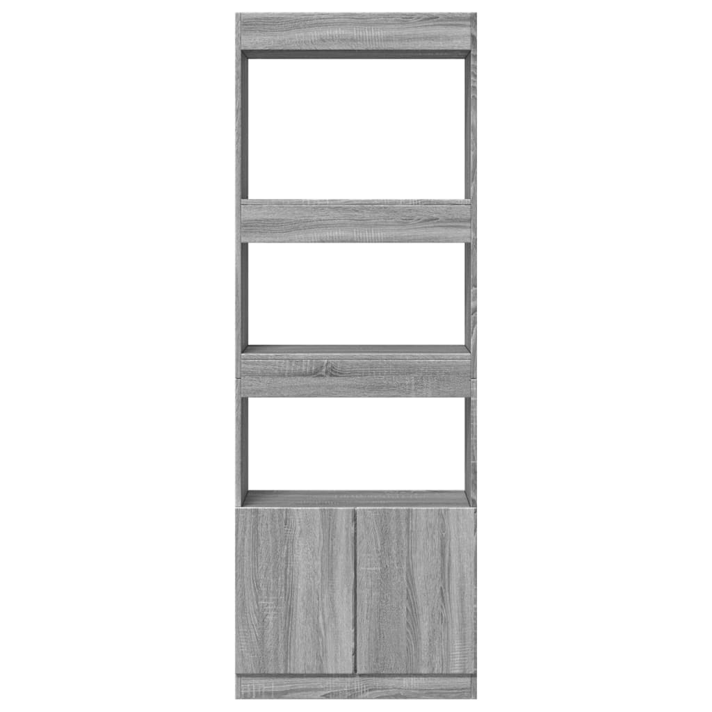 Visoka komoda boja hrasta 63x33x180 cm od konstruiranog drva