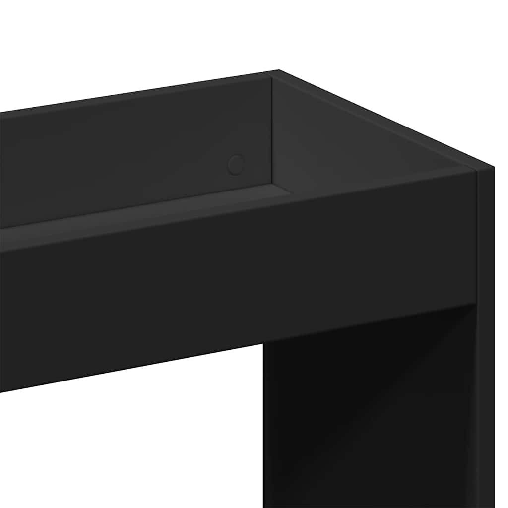 Visoka komoda crna 92 x 33 x 140 cm od konstruiranog drva