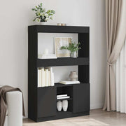 Visoka komoda crna 92 x 33 x 140 cm od konstruiranog drva