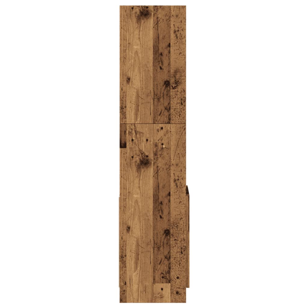 Visoka komoda boja staro drvo 92x33x140 cm konstruirano drvo