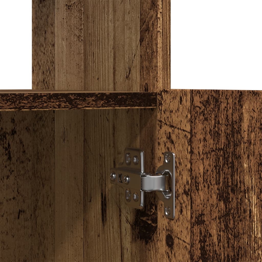 Visoka komoda boja staro drvo 92x33x140 cm konstruirano drvo