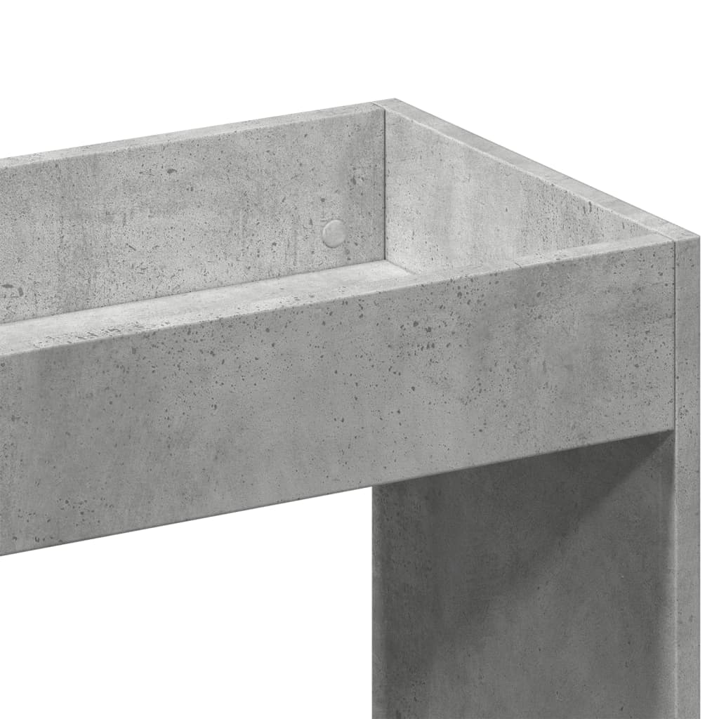 Visoka komoda siva boja betona 92x33x180 cm konstruirano drvo