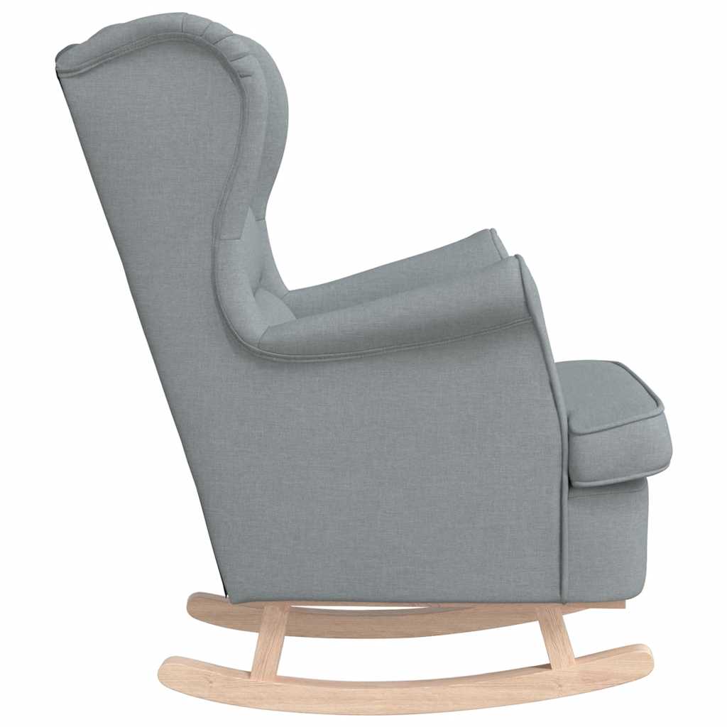 Stolica za ljuljanje 74x90x102 cm od tkanine svjetlosiva