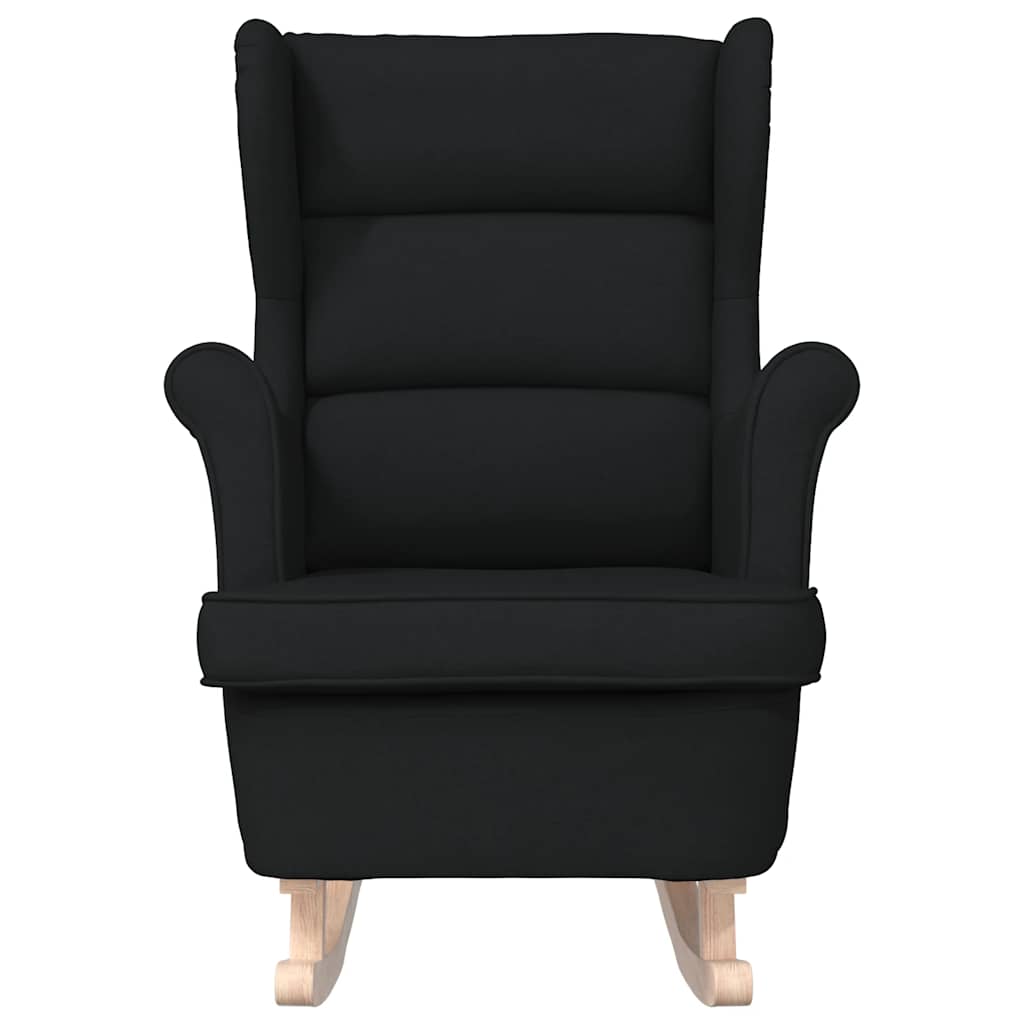 Stolica za ljuljanje 74x90x102 cm od tkanine crna
