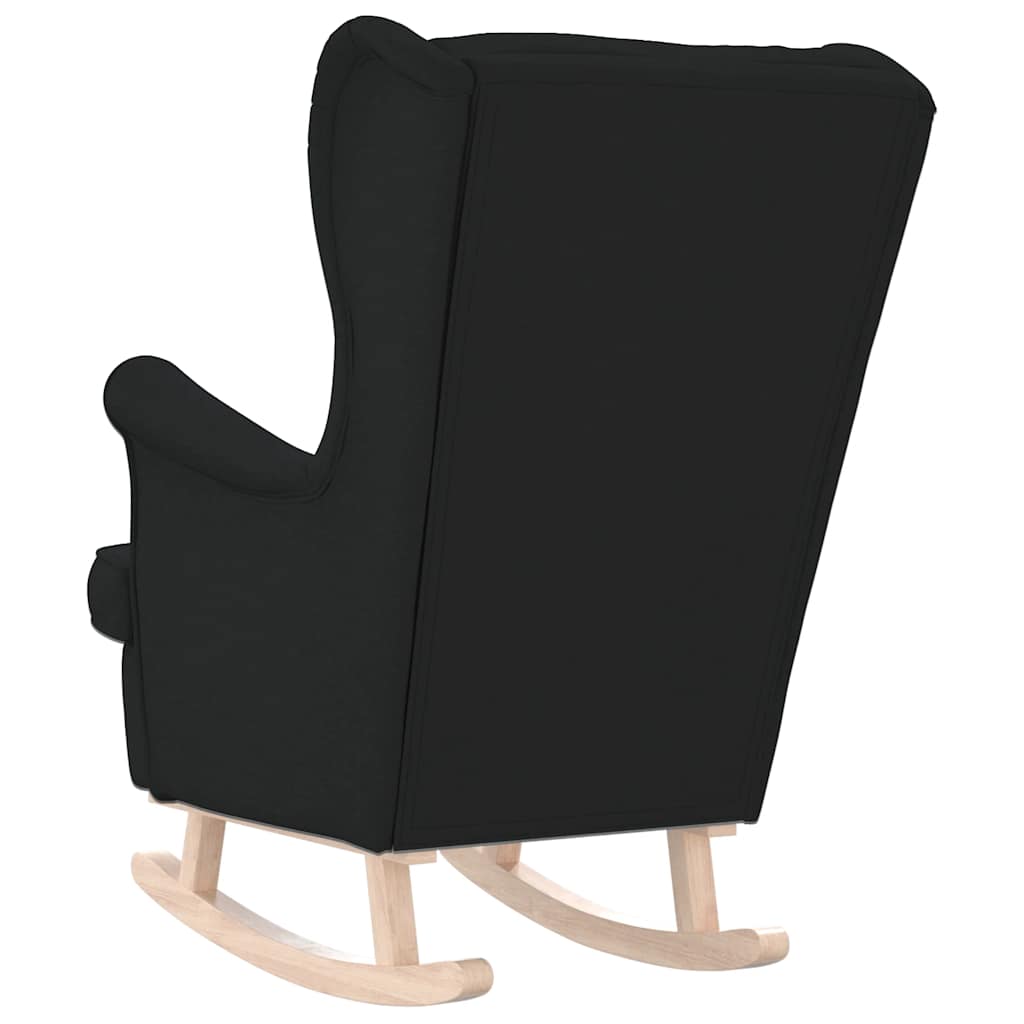Stolica za ljuljanje 74x90x102 cm od tkanine crna