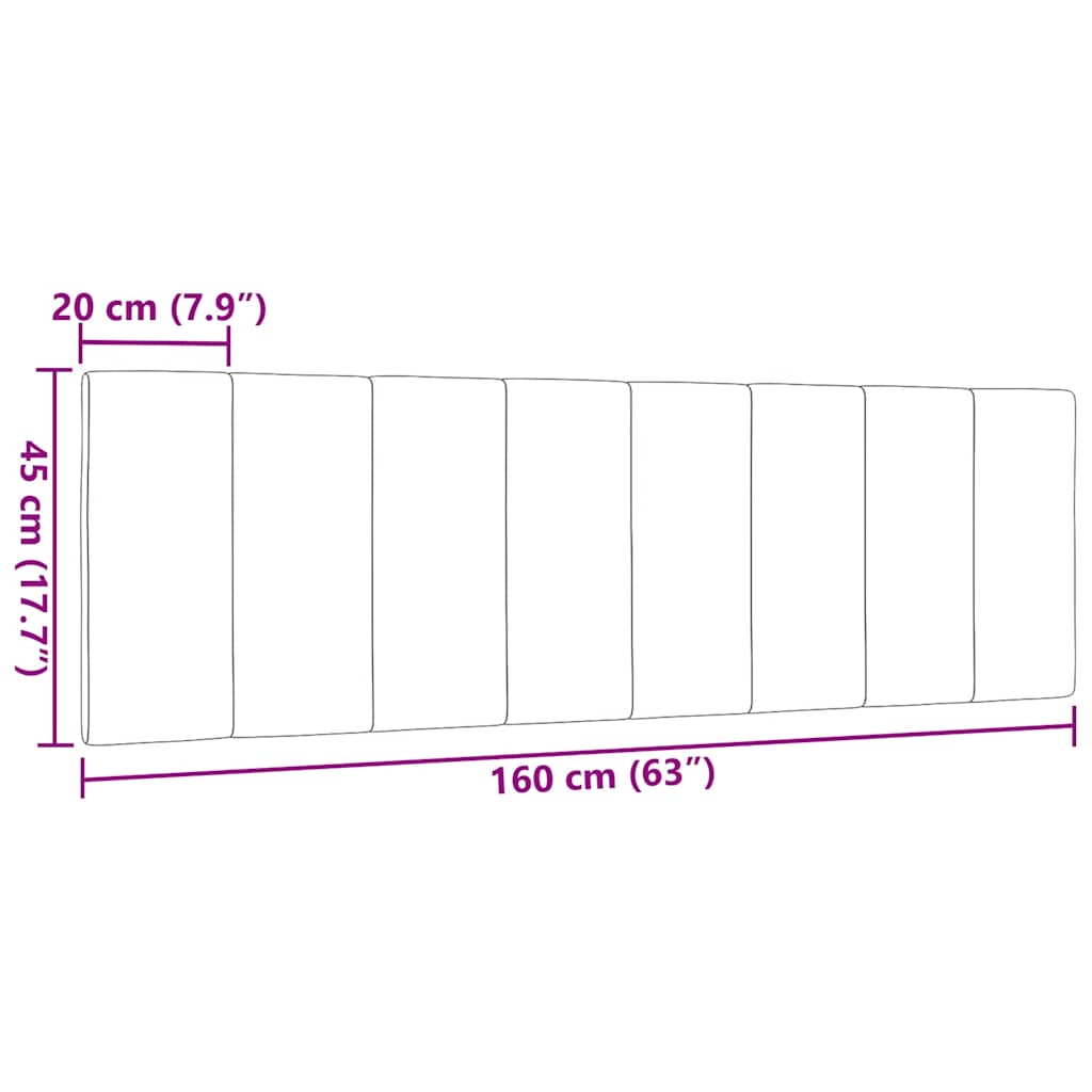 Jastuk za uzglavlje Hanko tamnosmeđi 160 cm od tkanine