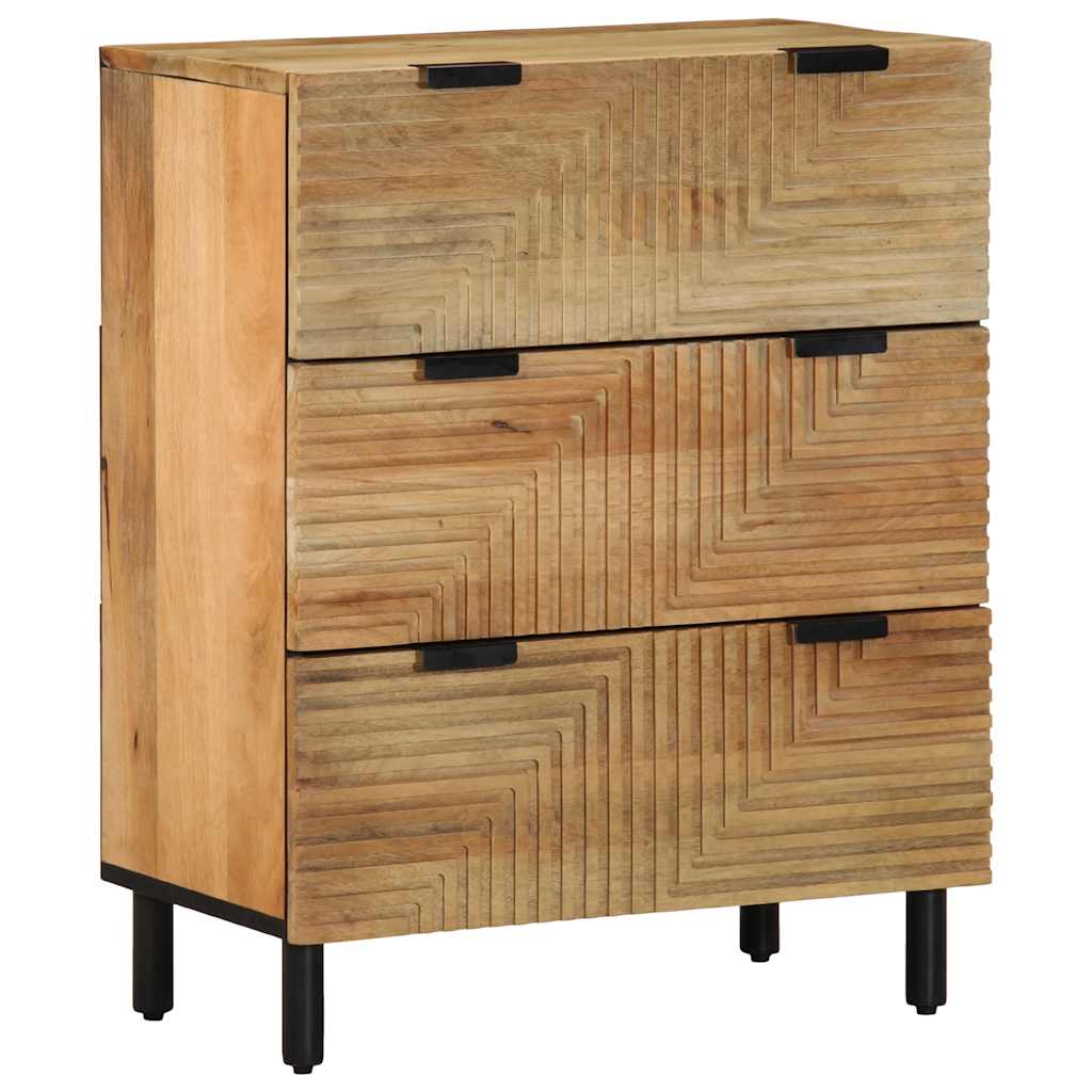 Komoda 2 kom smeđa 60x33x75 cm Puno drvo Mango