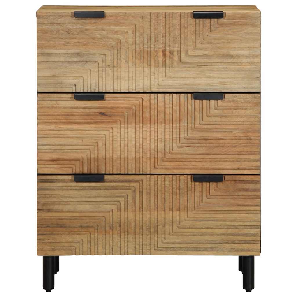 Komoda 2 kom smeđa 60x33x75 cm Puno drvo Mango