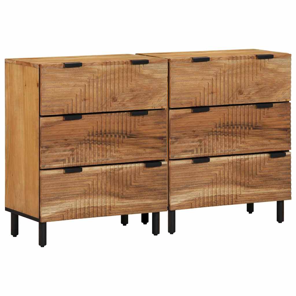 Set komoda 2 kom. 120 x 33 x 75 cm Čvrsto drvo akacije