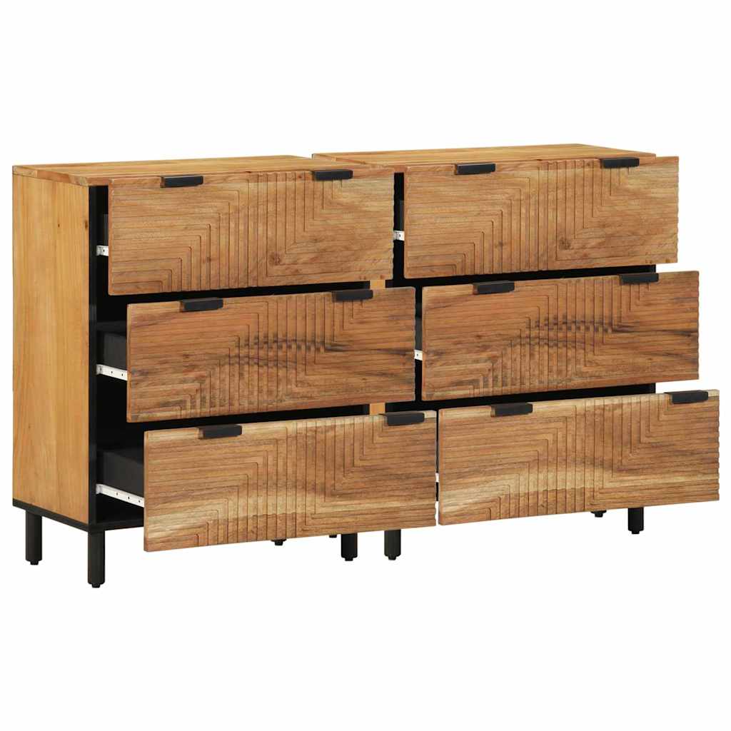 Set komoda 2 kom. 120 x 33 x 75 cm Čvrsto drvo akacije