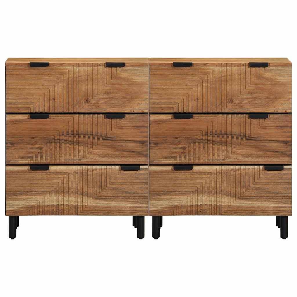Set komoda 2 kom. 120 x 33 x 75 cm Čvrsto drvo akacije