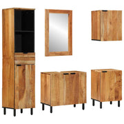 Set ormarića za kupaonicu 5 kom. Prirodna 38 x 33 x 160 cm