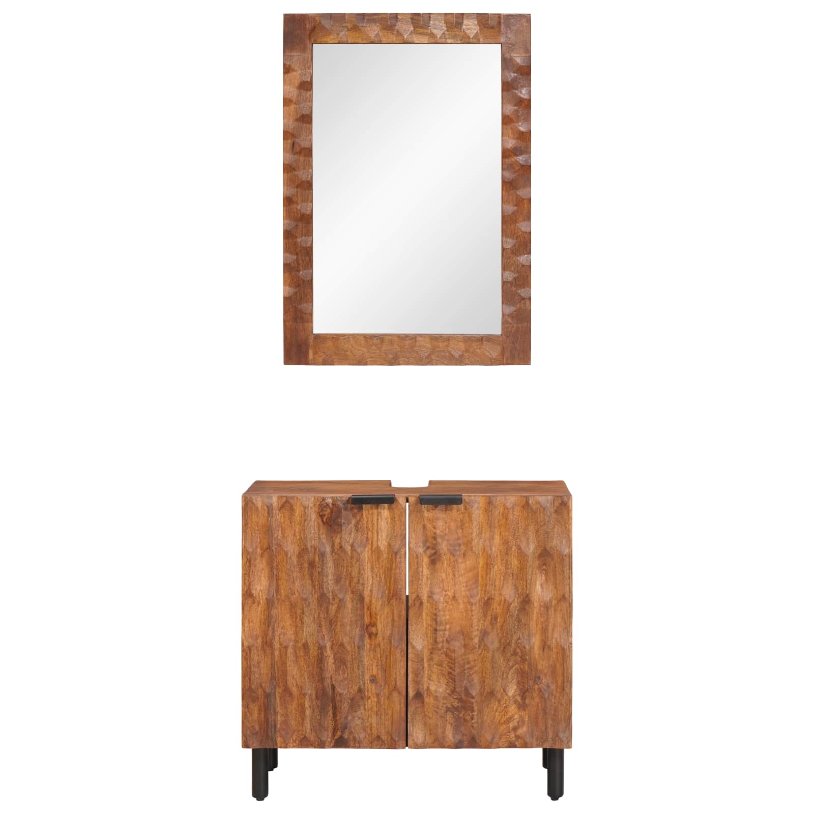 Setovi za kupaonicu 2 pcs Acacia smeđi finiš Čvrsto drvo manga