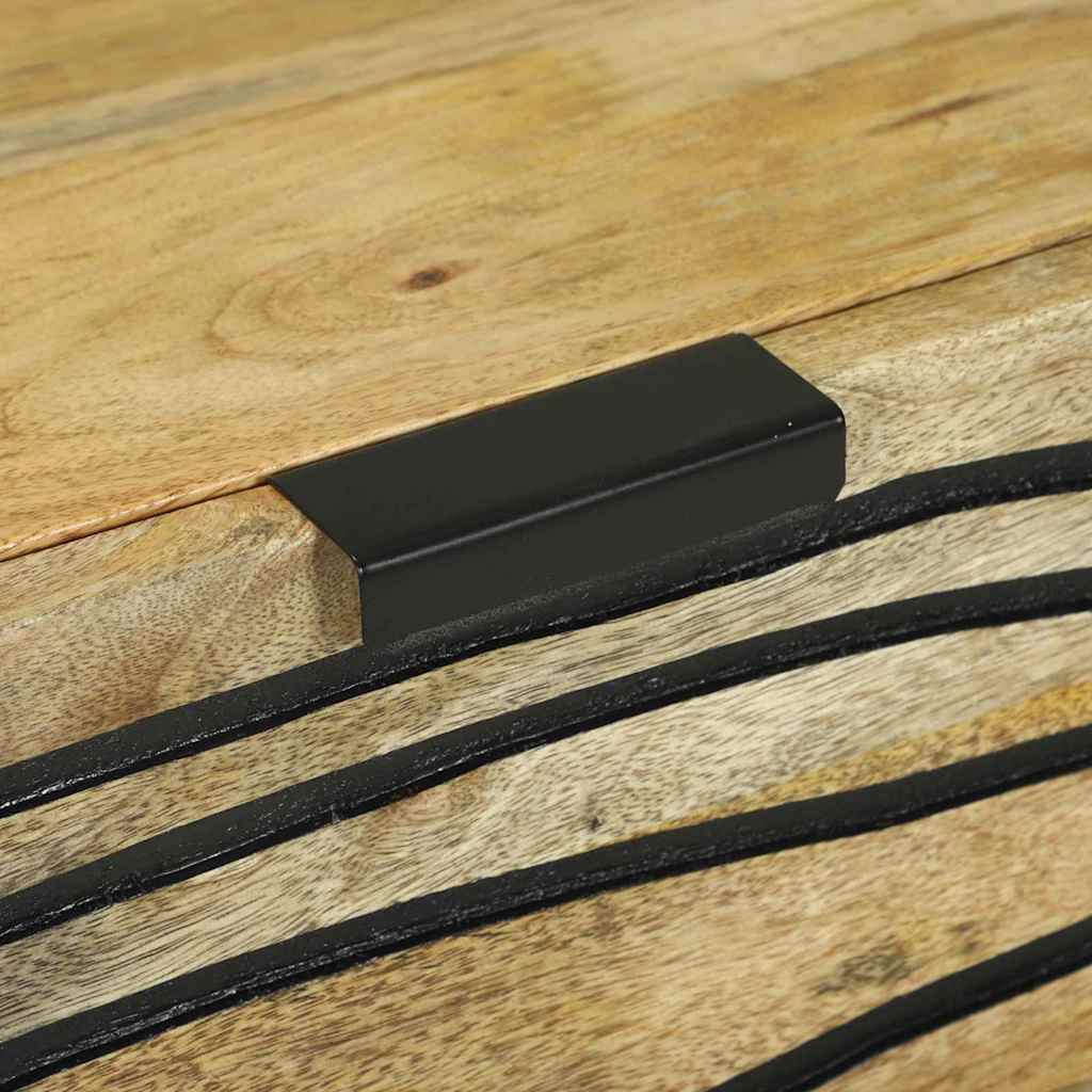 Set komoda 2 pcs Prirodna 120 x 33,5 x 75 cm Čvrsto drvo manga