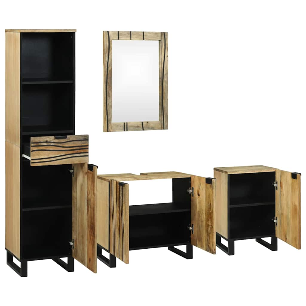 Set namještaja za kupaonicu Zidne 4 pcs Smeđa Konstruirano drvo