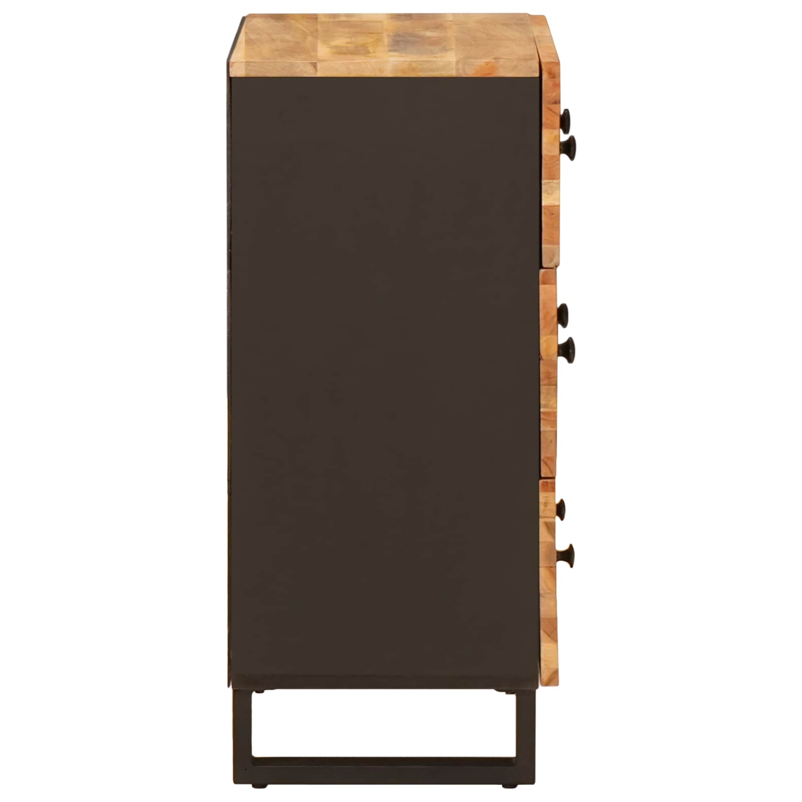 Kreveta 2 pcs Smeđa 60 x 33 x 75 cm Čvrsto drvo manga