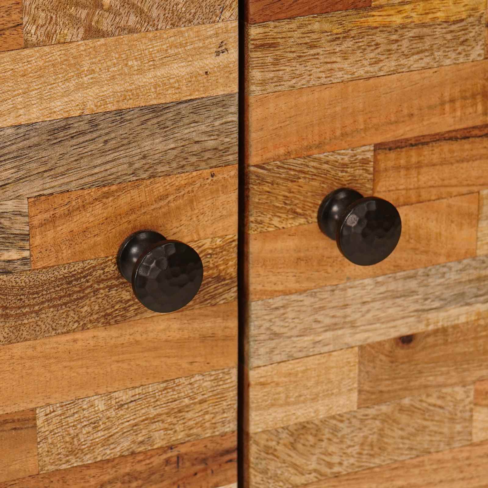 Kreveta 3 pcs Smeđa 60 x 33 x 75 cm Čvrsto drvo manga