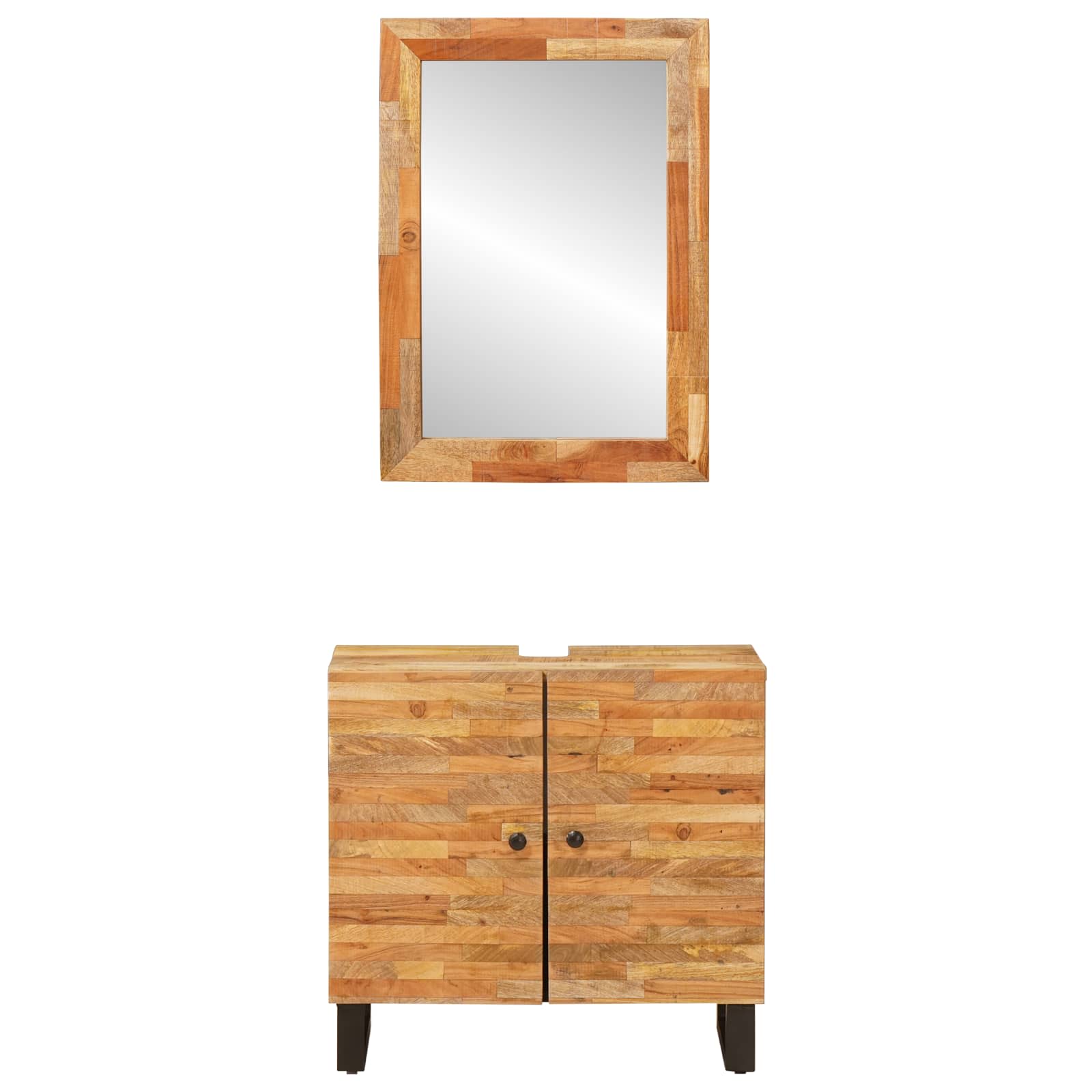 Setovi za kupaonicu s pohranom 2 pcs Prirodna Čvrsto drvo manga