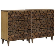 Kreveta 2 pcs Smeđa 60 x 33,5 x 75 cm Čvrsto drvo manga