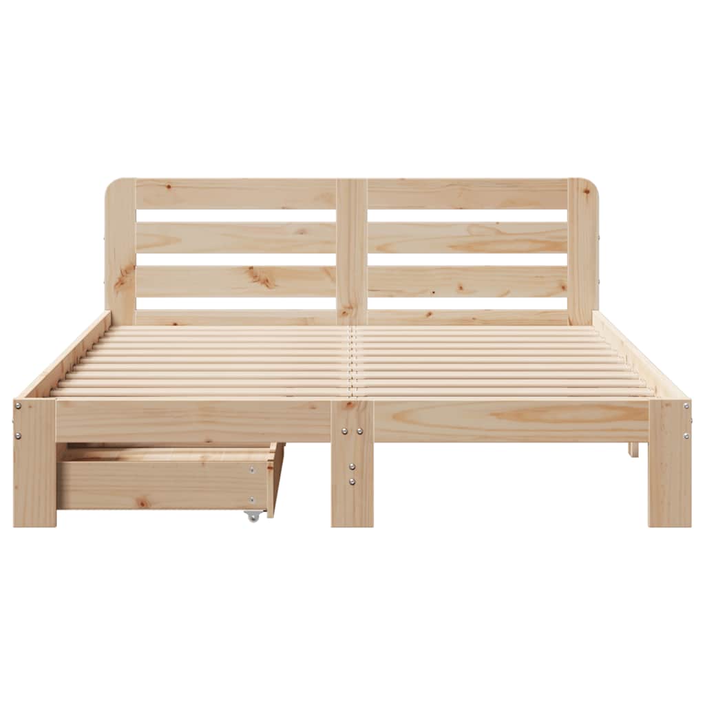 Okvir kreveta bez madraca 120 x 190 cm od masivne borovine
