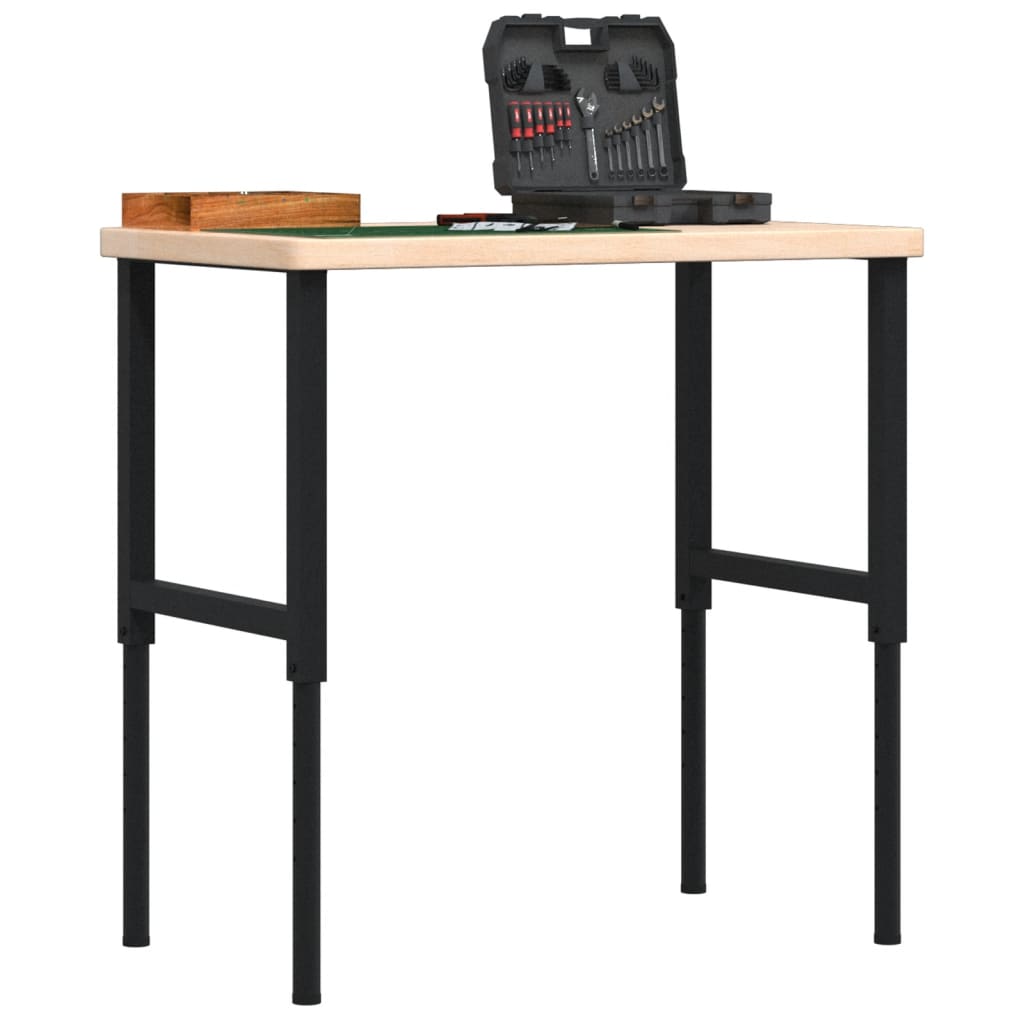 Radni stol 100x60x(73-99,5) cm od masivne hrastovine pravokutni