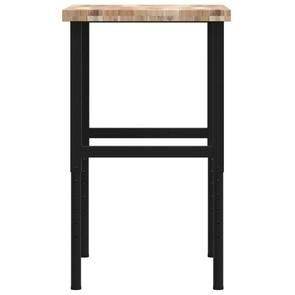 Radni stol 80x60x(73-99,5) cm masivno drvo bagrema pravokutni