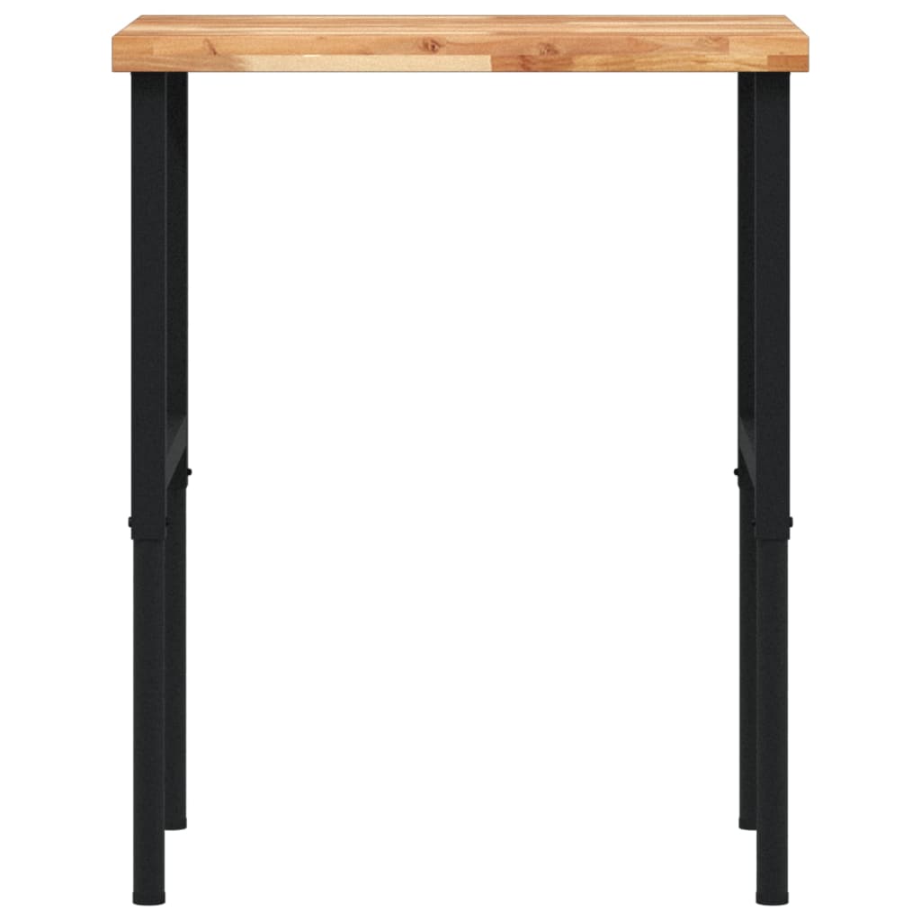Radni stol 80x60x(73-99,5) cm masivno drvo bagrema pravokutni