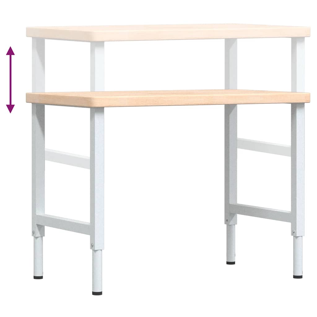 Radni stol 100x60x(73-99,5) cm od masivne hrastovine pravokutni