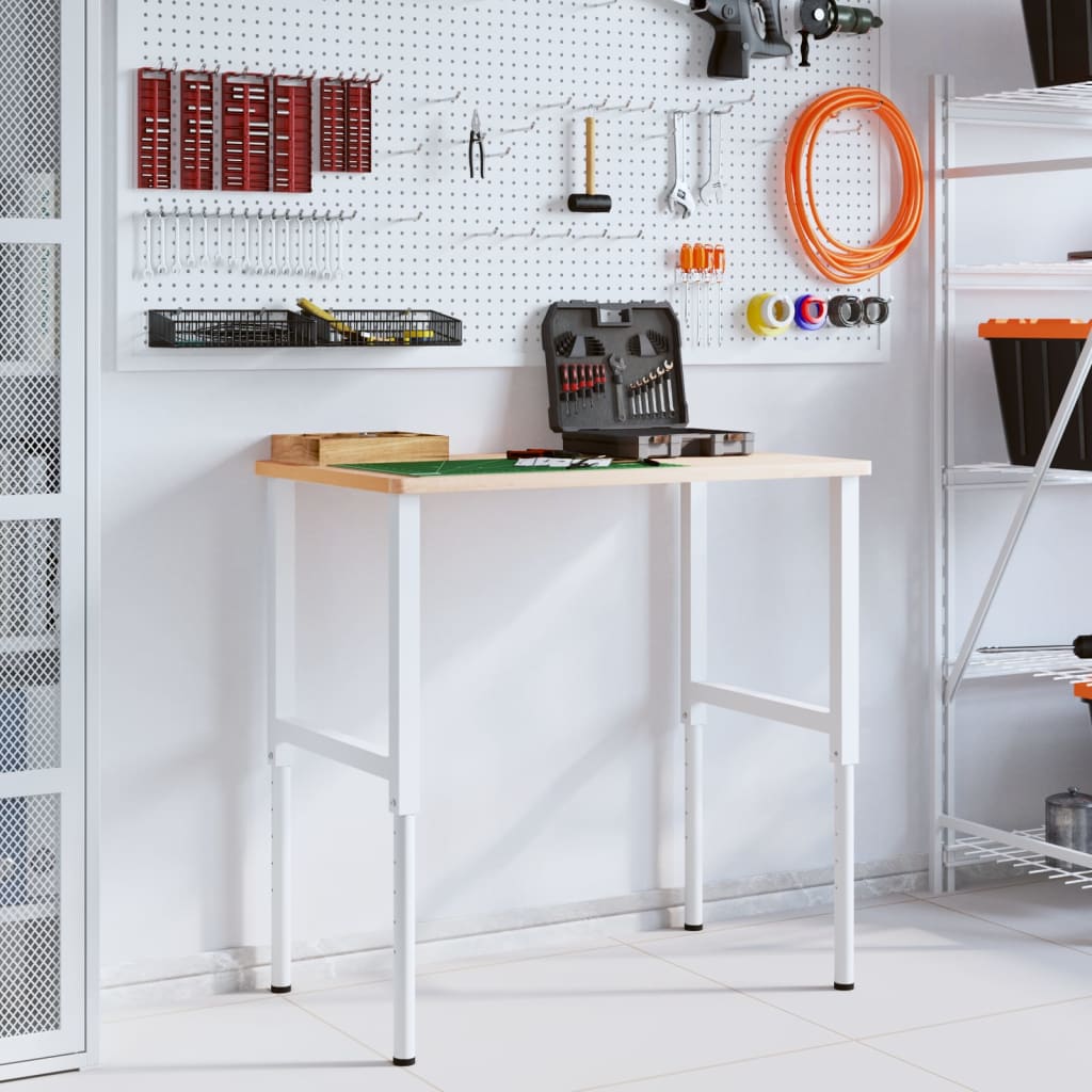 Radni stol 100x60x(71,5-98) cm od masivne bukovine pravokutni