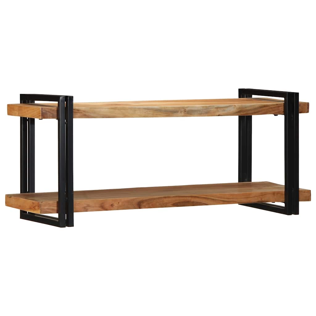 Zidna polica 110x33x45 cm puno drvo bagrem